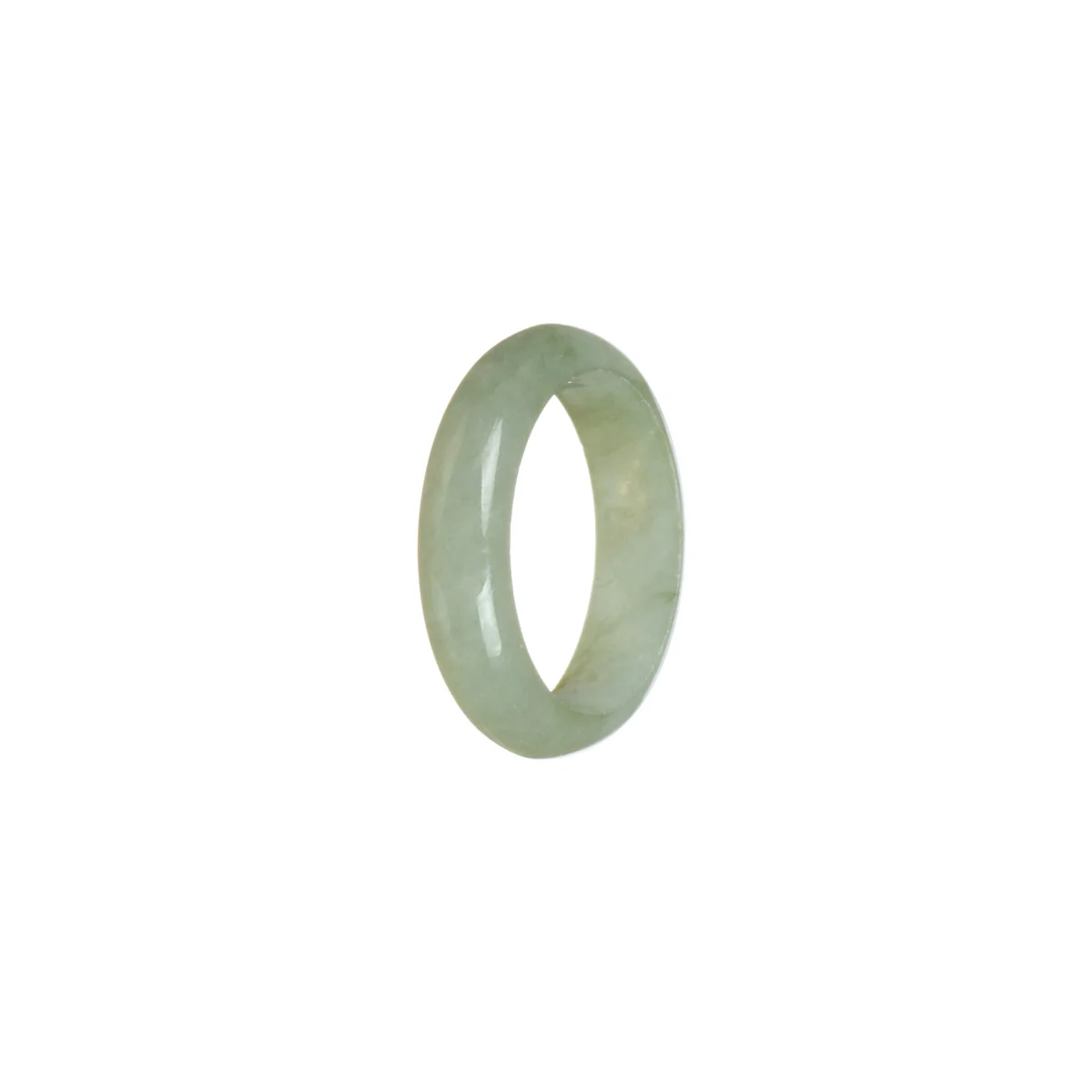 Real Pale green Burmese Jade Ring  - Size S
