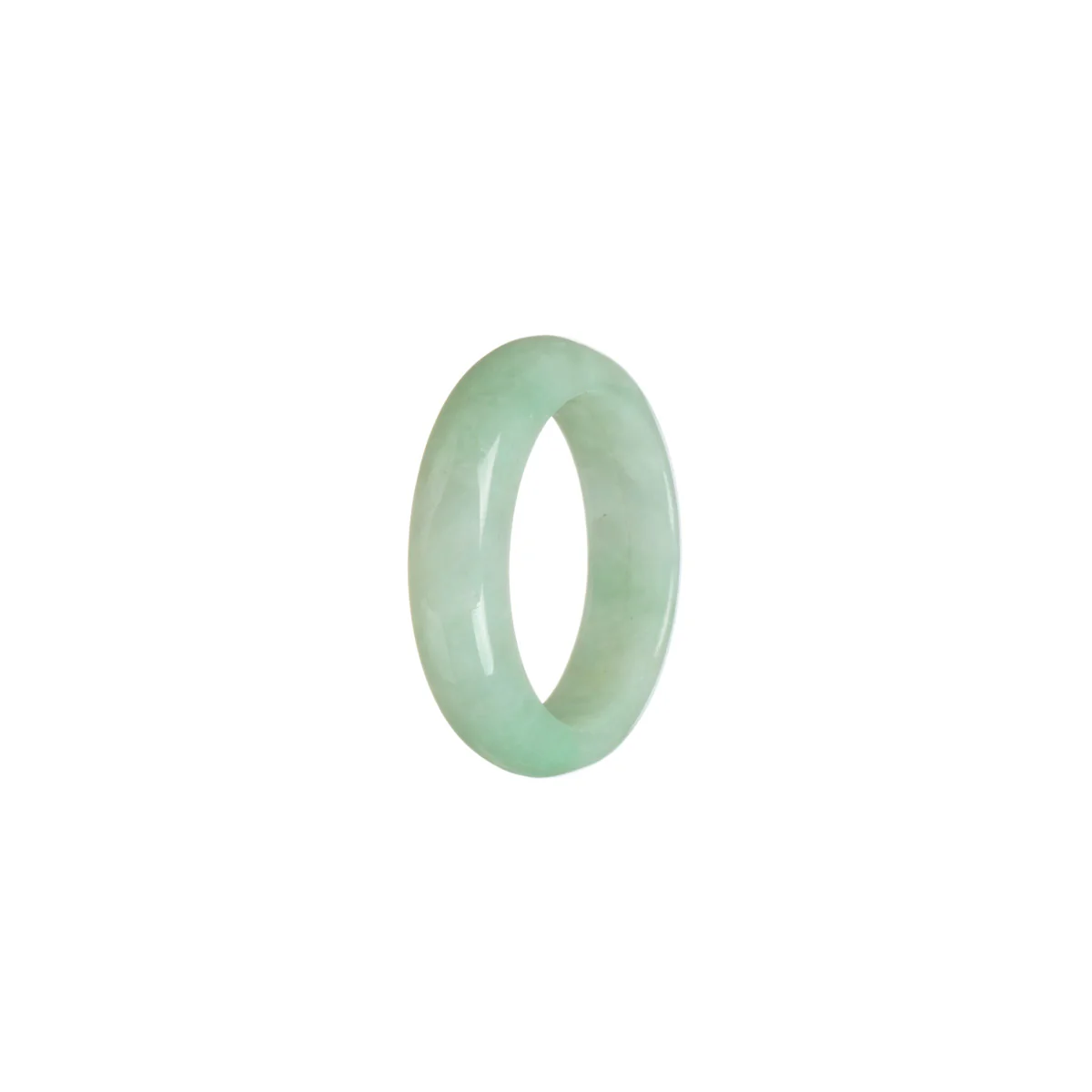 Certified Light green Burma Jade Ring - Size S - Image 3