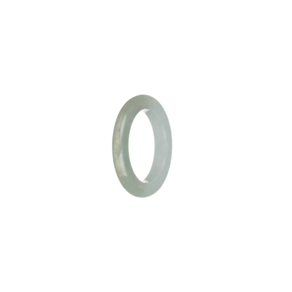 Real Green and White Burma Jade Band - US 5.75 - Image 3