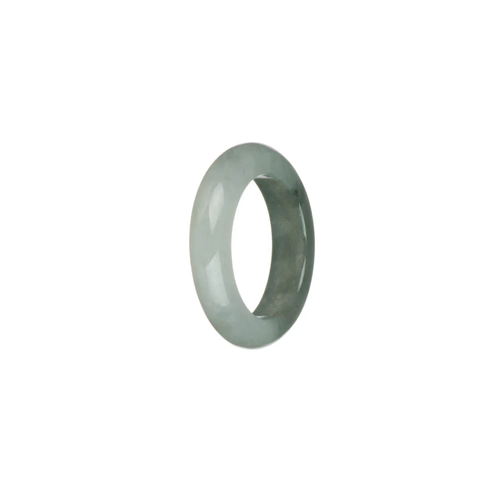 Certified Green and White Jade Ring  - US 9.5 - Image 2