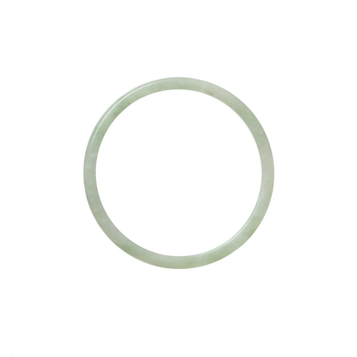 Certified Grade A Green Burma Jade Bracelet - 52mm Thin - Image 2