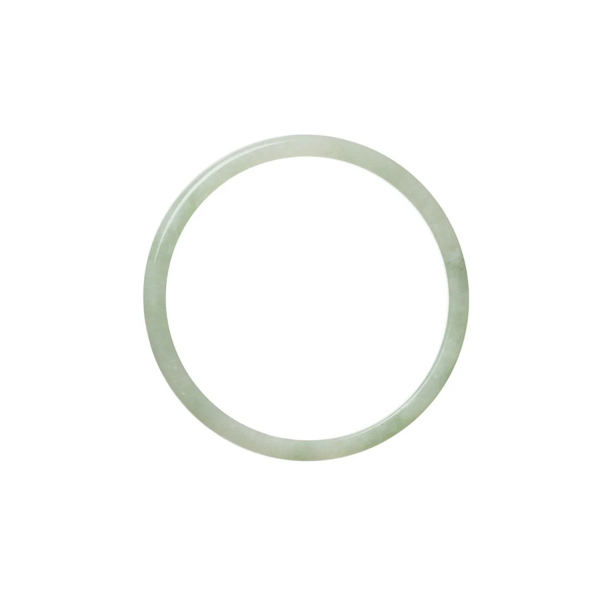 Certified Grade A Green Burma Jade Bracelet - 52mm Thin - Image 3