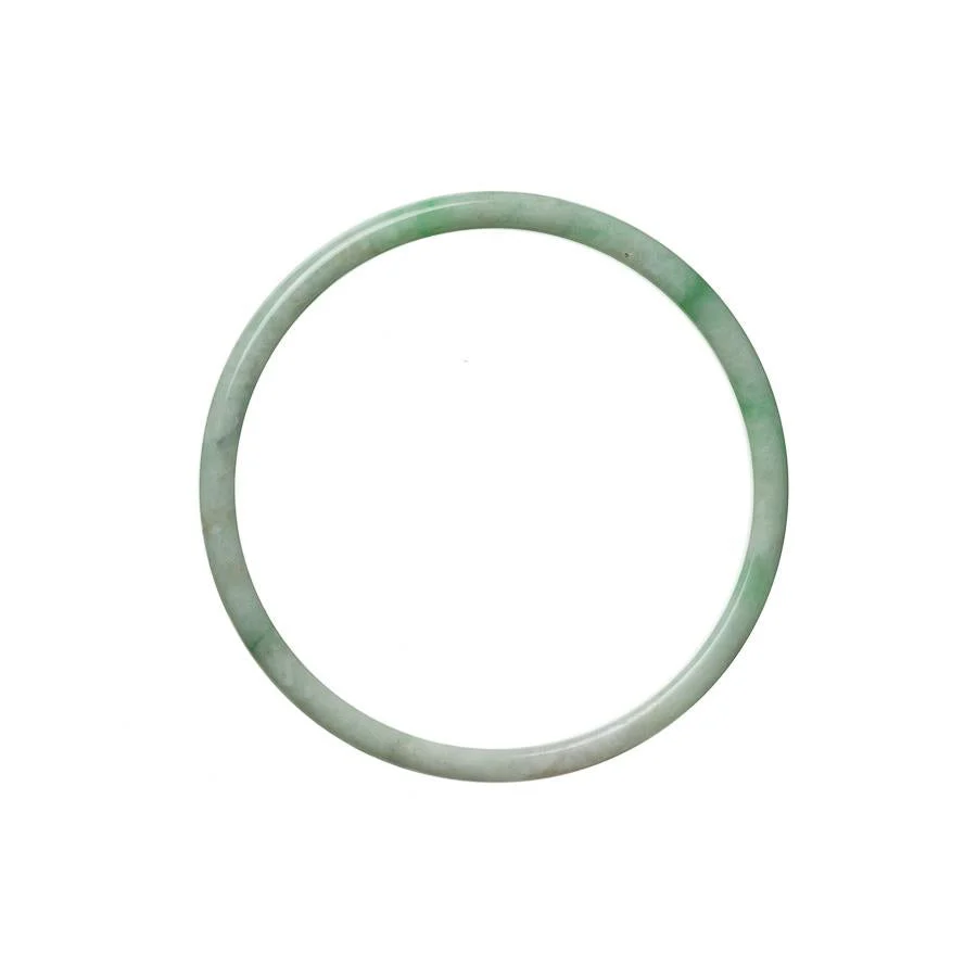 Genuine Untreated Green Jade Bracelet - 53mm Thin - Image 2