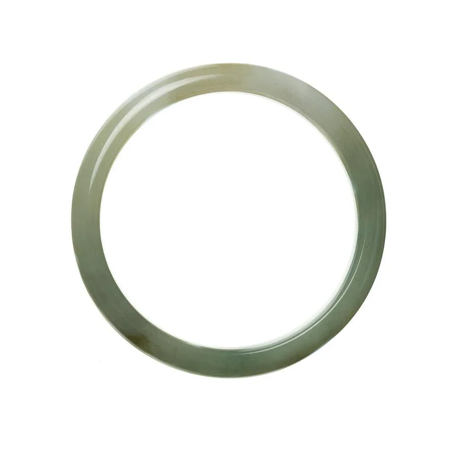 Genuine Grade A Green Jadeite Jade Bangle - 56mm Half Moon - Image 2