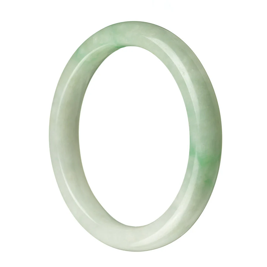 Genuine Grade A Green Burma Jade Bracelet - 63mm Half Moon