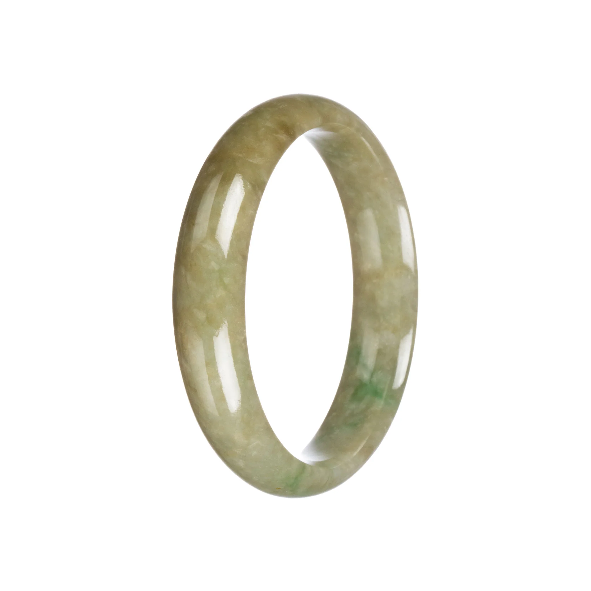 Authentic Natural Green Jade Bracelet - 59mm Half Moon - Image 4