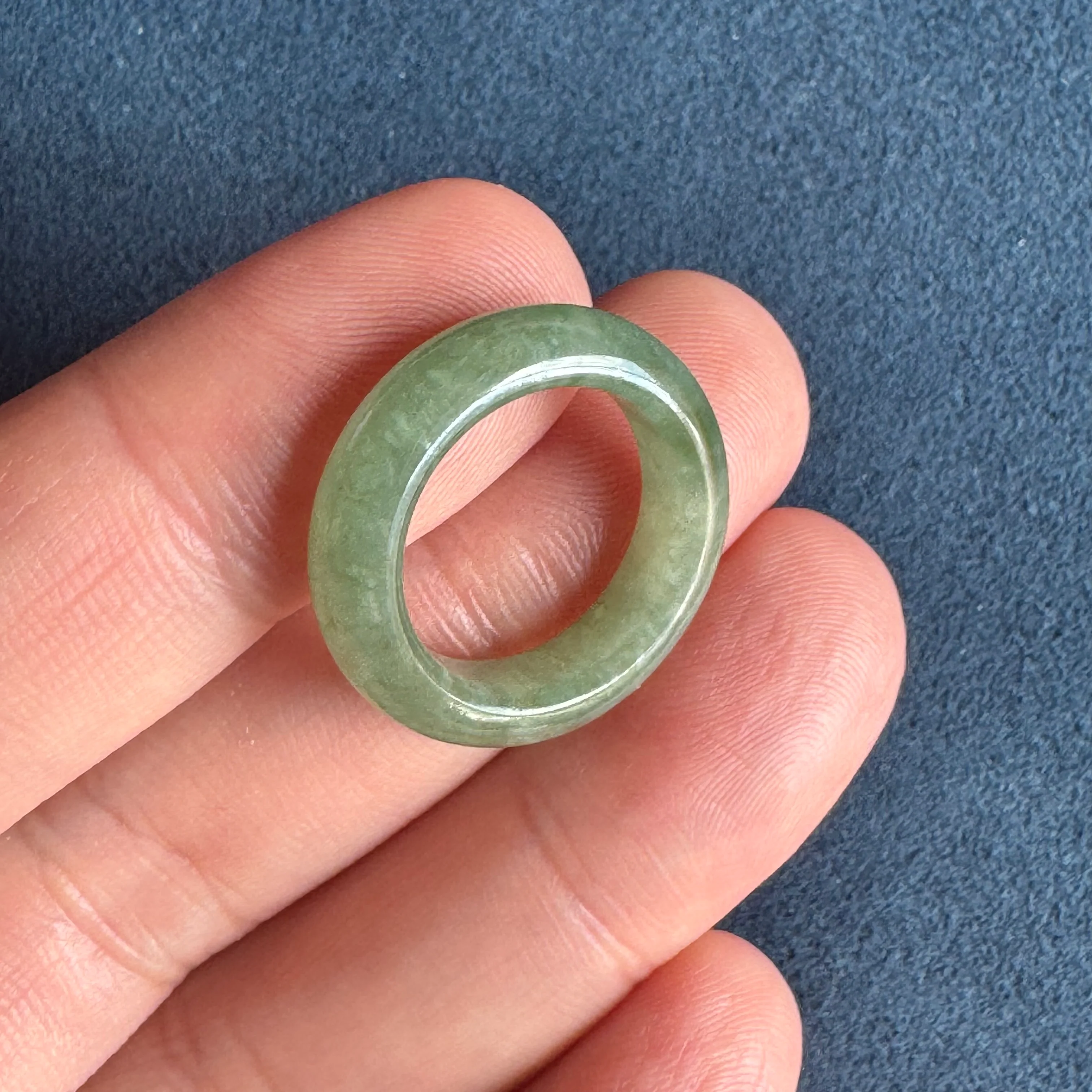 Genuine Green Jade Band - US 7 - Image 4