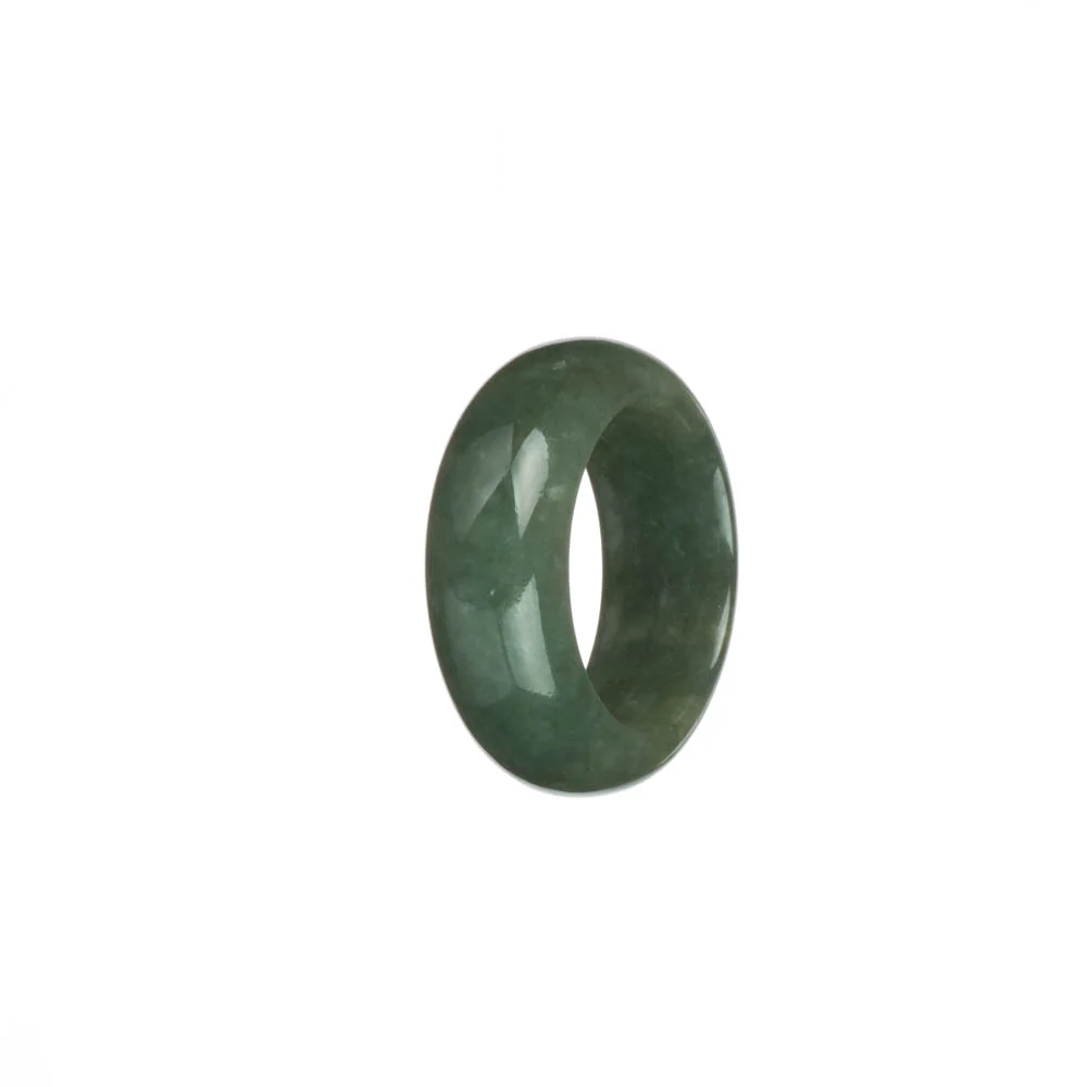 Real Green Burmese Jade Ring  - US 9.25 - Image 3