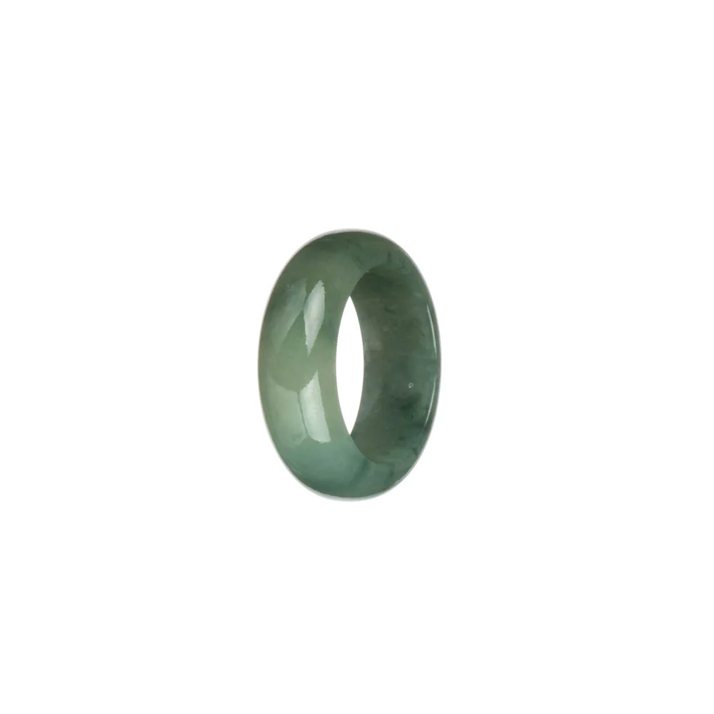 Genuine Green Burma Jade Ring  - US 8