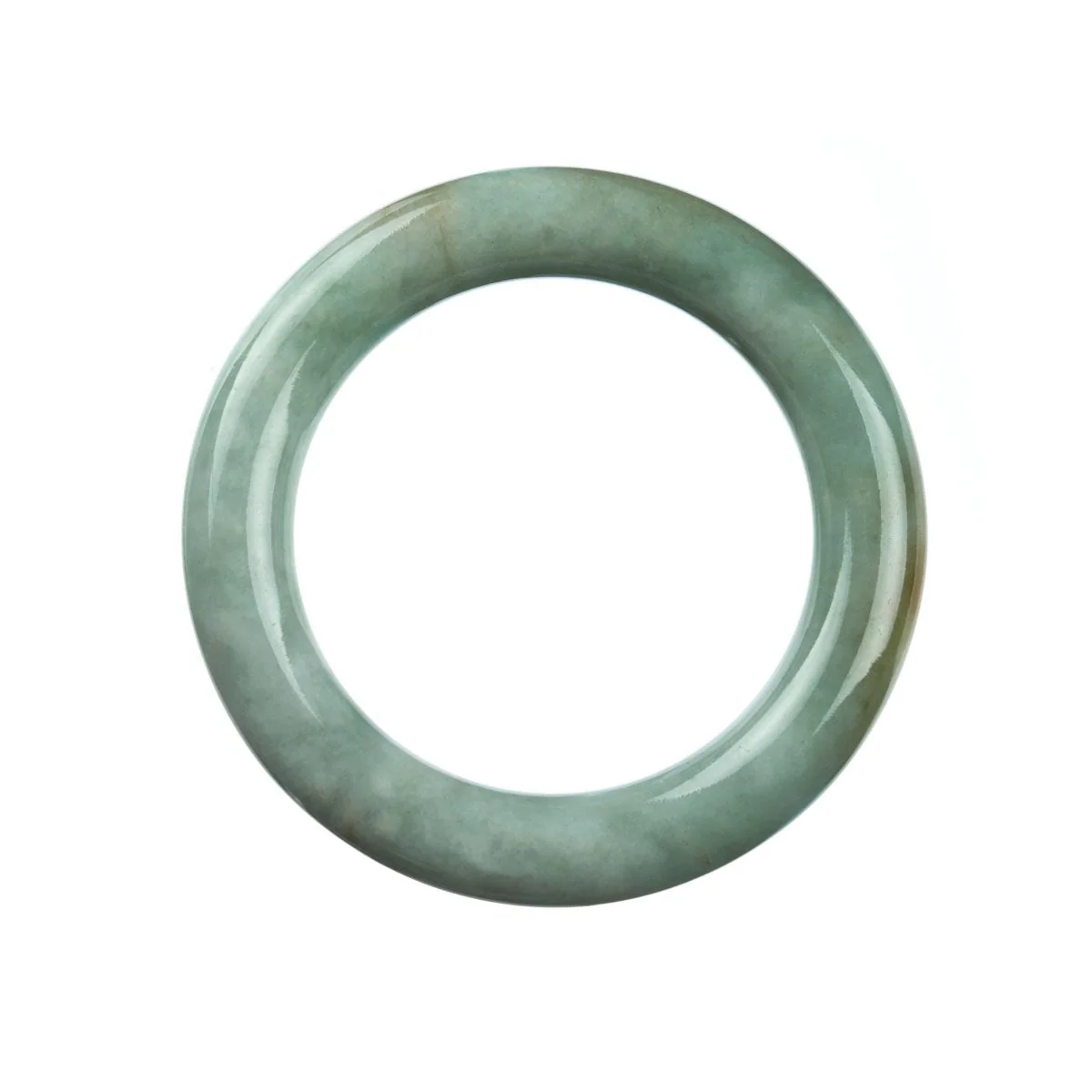 Authentic Grade A Green Traditional Jade Bracelet - 54mm Round - Image 4