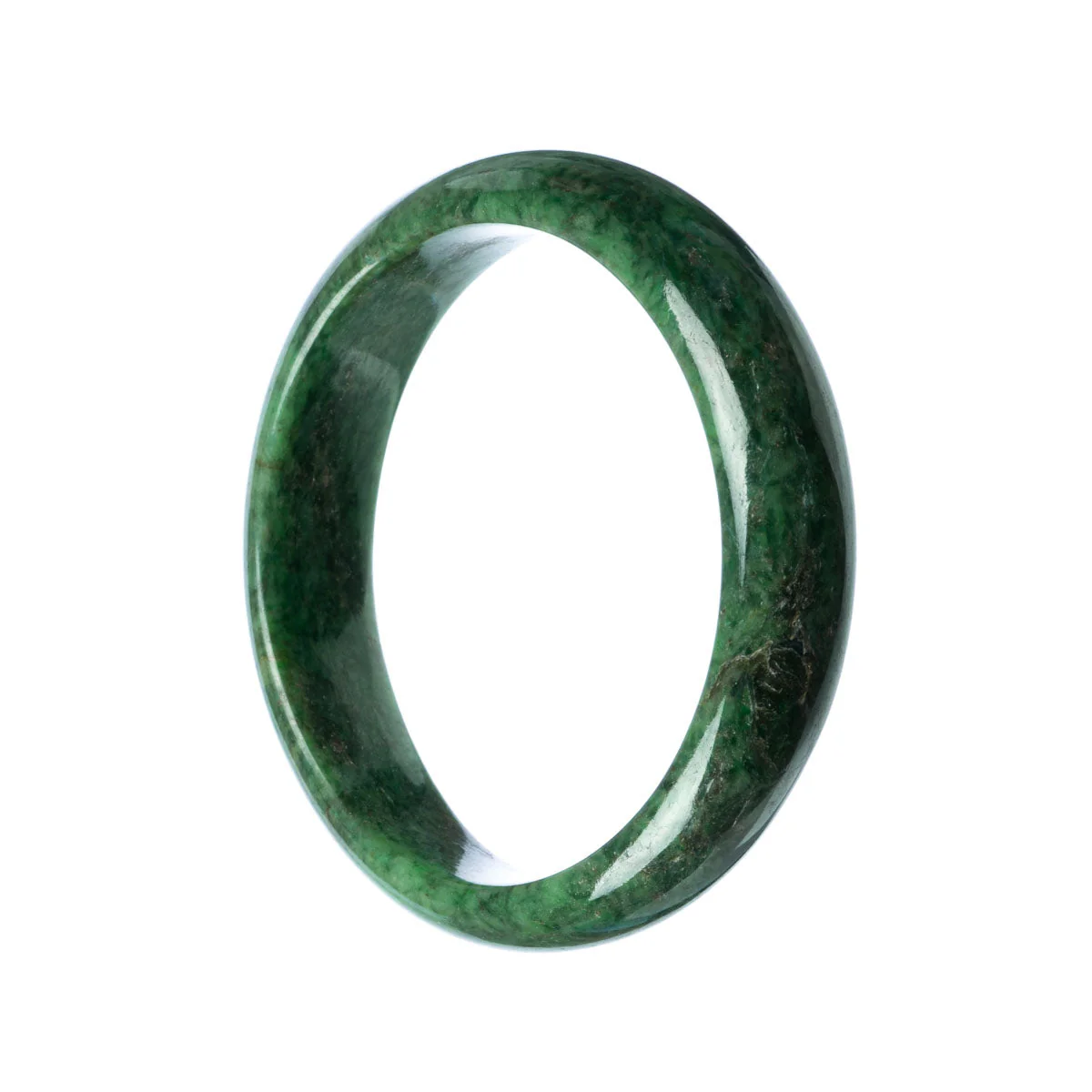 Real Natural Green Jadeite Bracelet - 63mm Half Moon