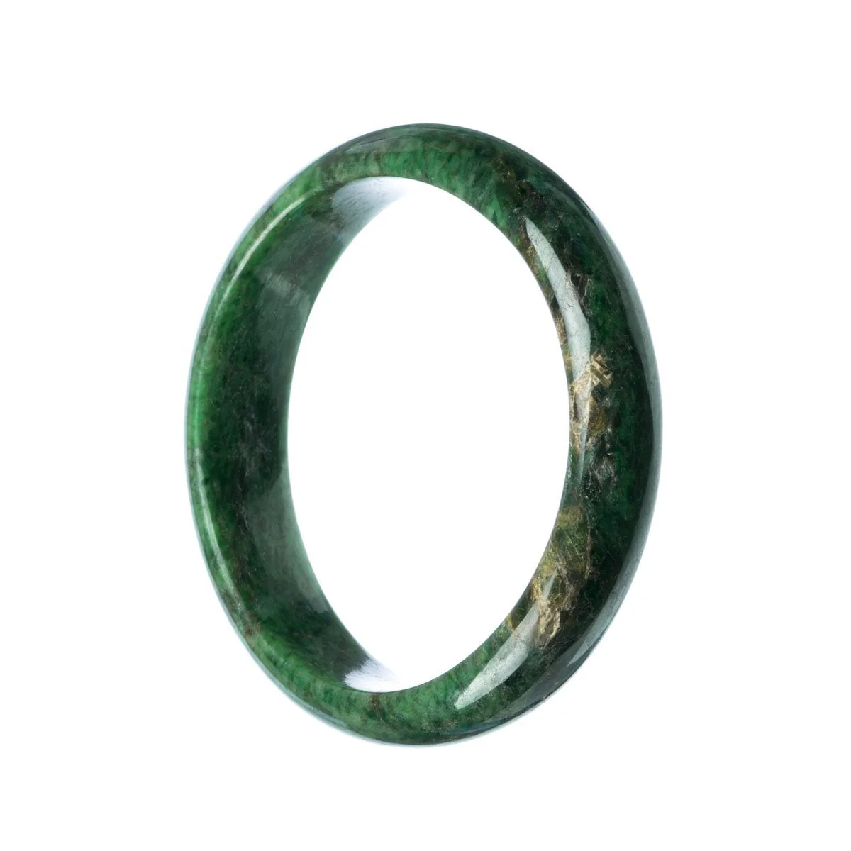 Real Natural Green Jadeite Bracelet - 63mm Half Moon - Image 3