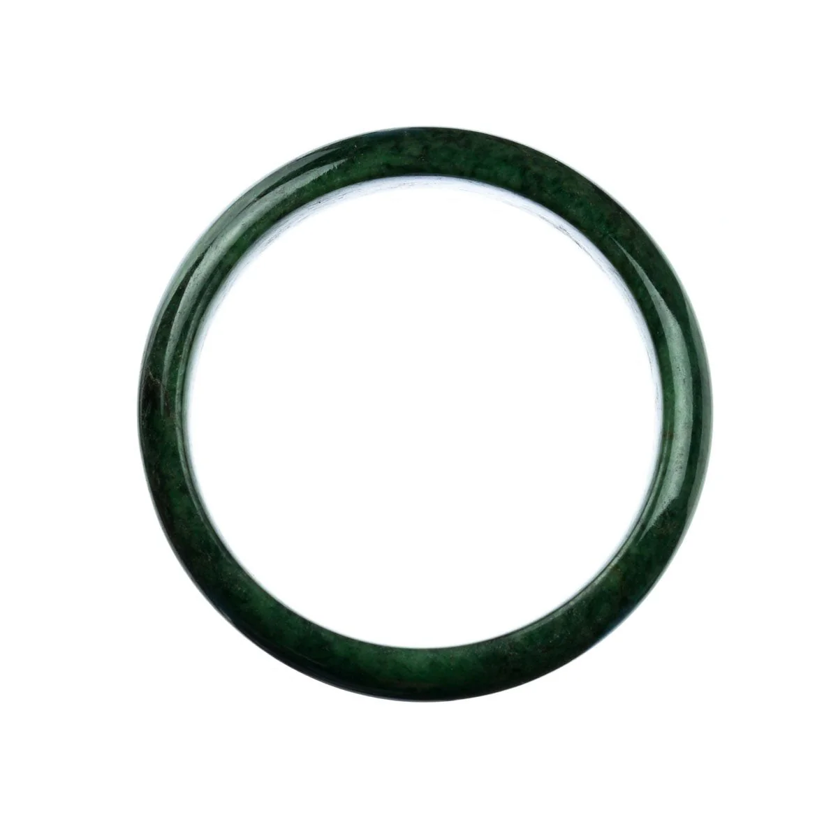 Real Natural Green Jadeite Bracelet - 63mm Half Moon - Image 4