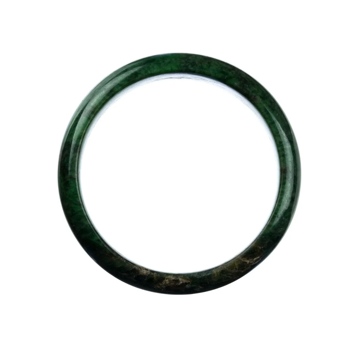 Real Natural Green Jadeite Bracelet - 63mm Half Moon - Image 5