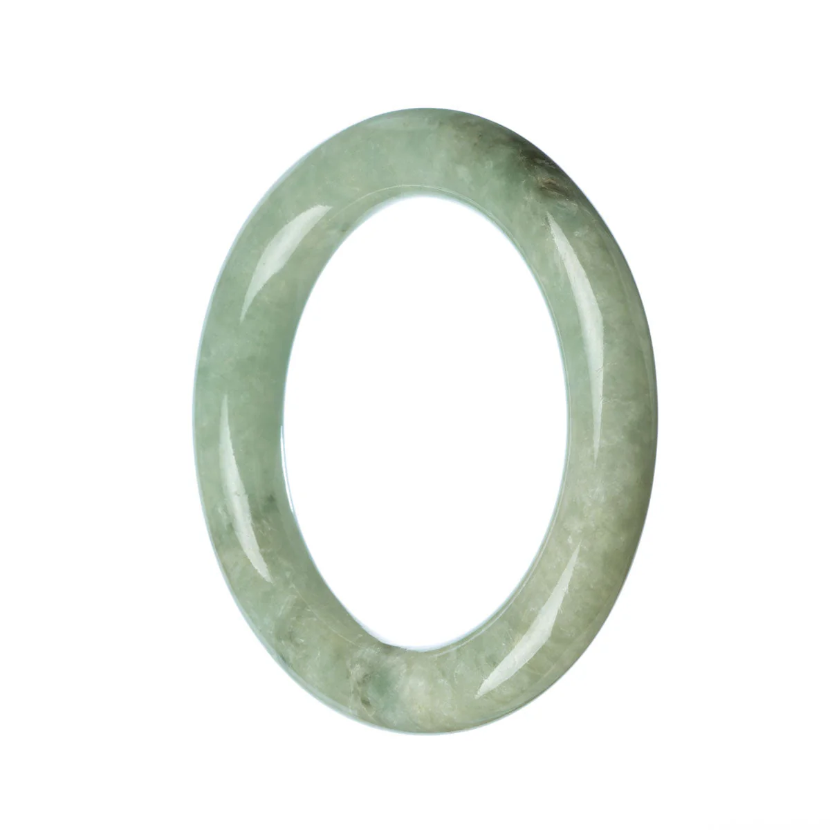 Authentic Grade A Green Burmese Jade Bangle - 58mm Round