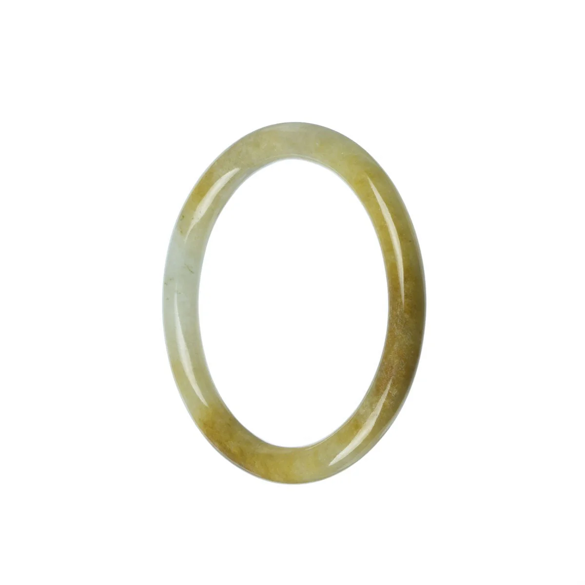 Certified Type A Green Jadeite Bangle Bracelet - 52mm Petite Round - Image 2