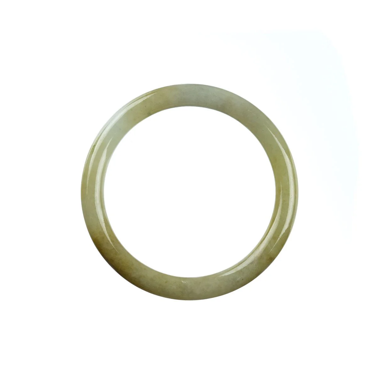 Certified Type A Green Jadeite Bangle Bracelet - 52mm Petite Round - Image 3
