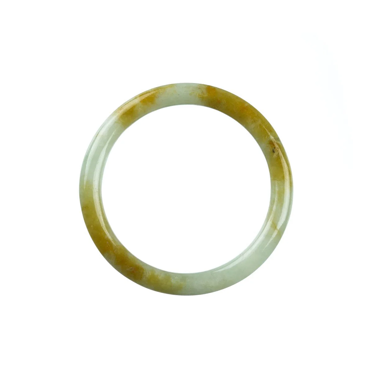 Genuine Grade A Green Burma Jade Bangle Bracelet - 52mm Petite Round - Image 4