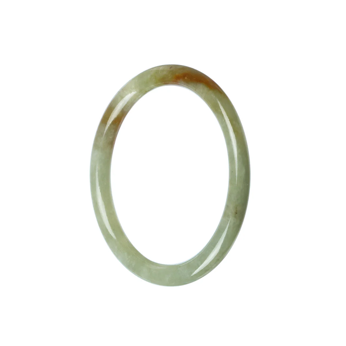 Real Grade A Green Burmese Jade Bangle Bracelet - 55mm Petite Round