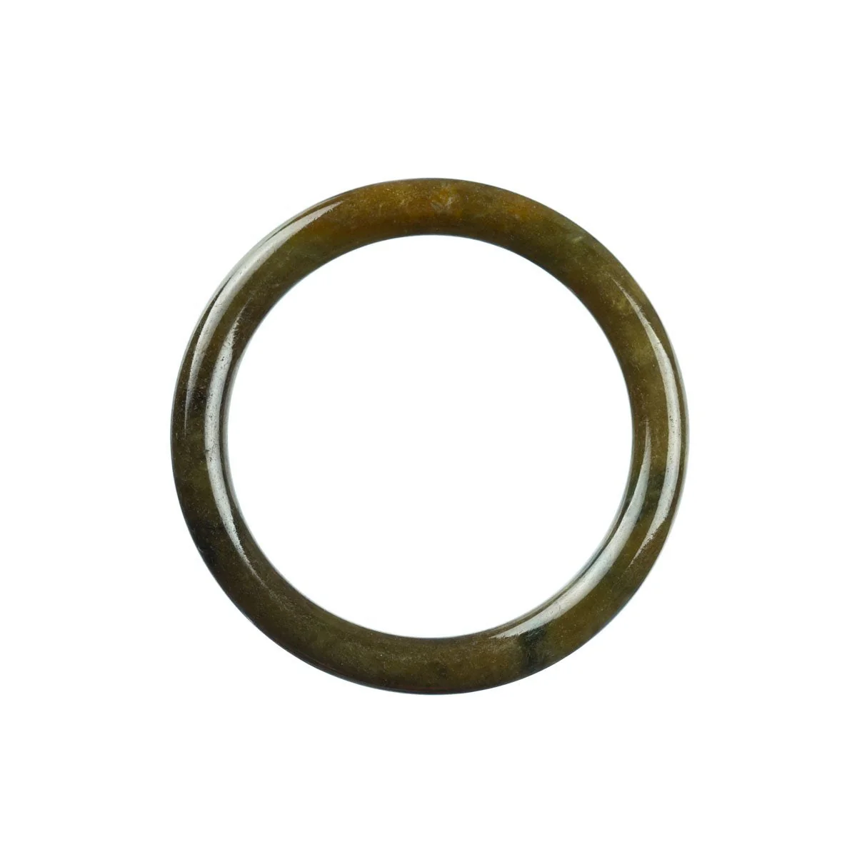 Genuine Untreated Green Jadeite Bangle Bracelet - 54mm Petite Round - Image 3