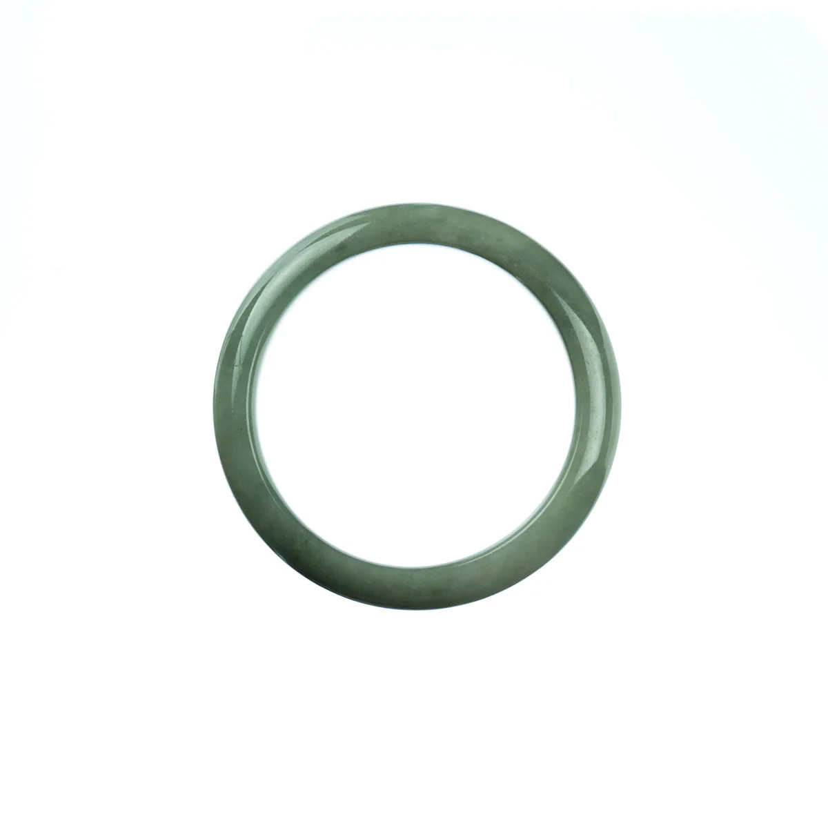 Genuine Type A Green Jadeite Jade Bangle - Child Round - Image 3