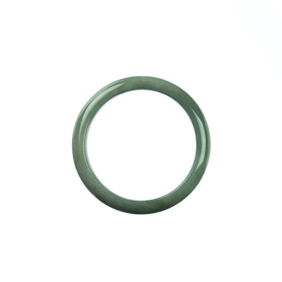 Genuine Type A Green Jadeite Jade Bangle - Child Round - Image 4