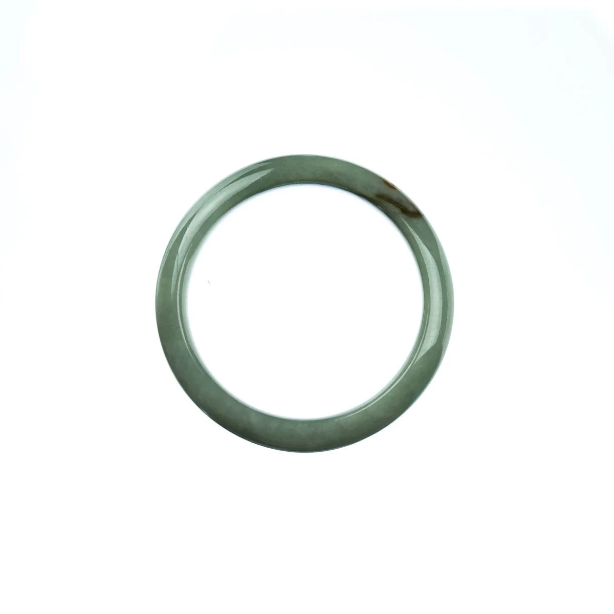 Genuine Grade A Green Jadeite Bangle Bracelet - Child Half Moon - Image 3