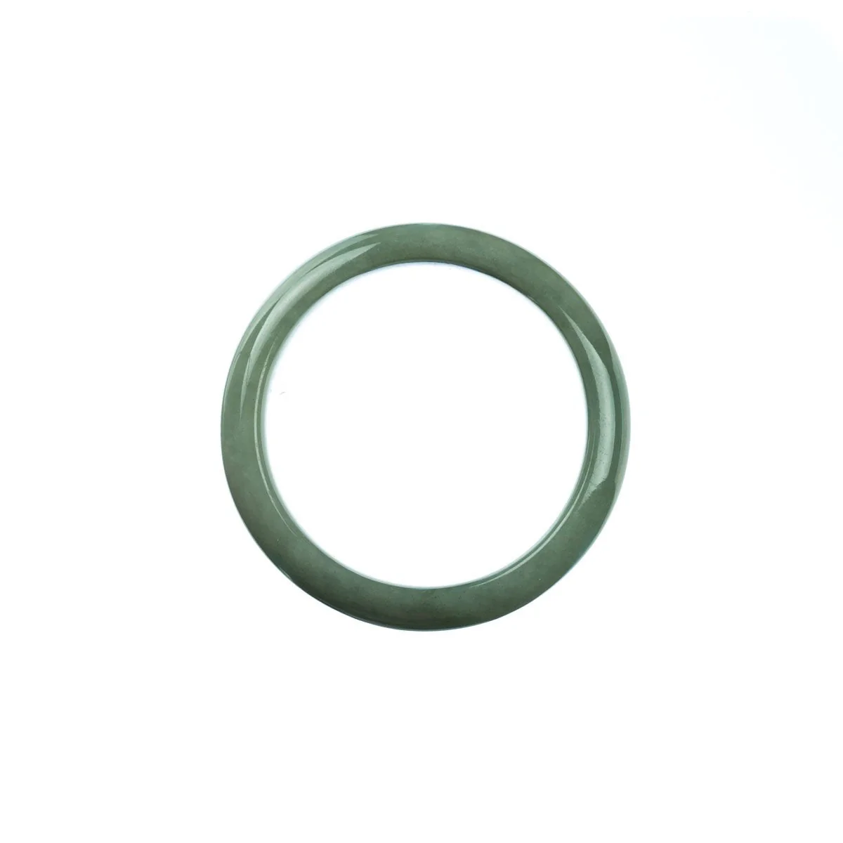 Genuine Grade A Green Jadeite Bangle Bracelet - Child Half Moon - Image 4