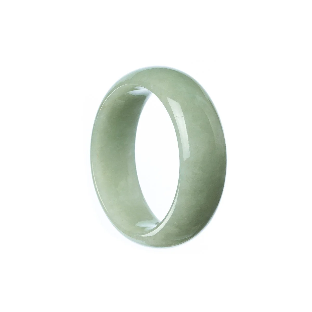 Genuine Grade A Green Burma Jade Bangle - Child Half Moon