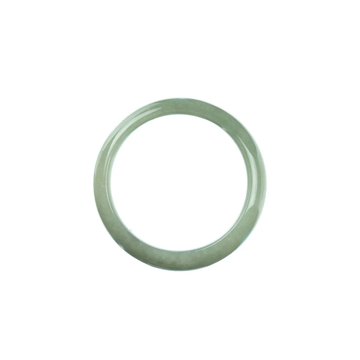 Genuine Grade A Green Burma Jade Bangle - Child Half Moon - Image 3