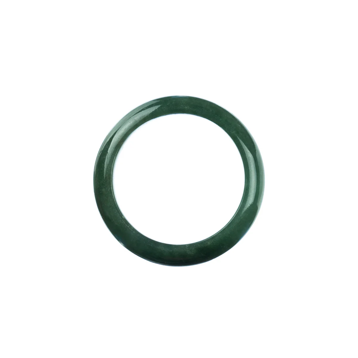 Authentic Type A Green Burma Jade Bangle Bracelet - Child Half Moon - Image 4