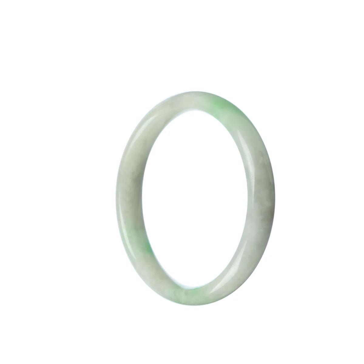 Genuine Grade A Green Jadeite Jade Bracelet - 52mm Half Moon - Image 2