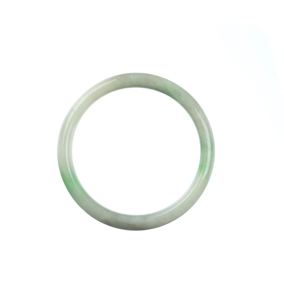 Genuine Grade A Green Jadeite Jade Bracelet - 52mm Half Moon - Image 4
