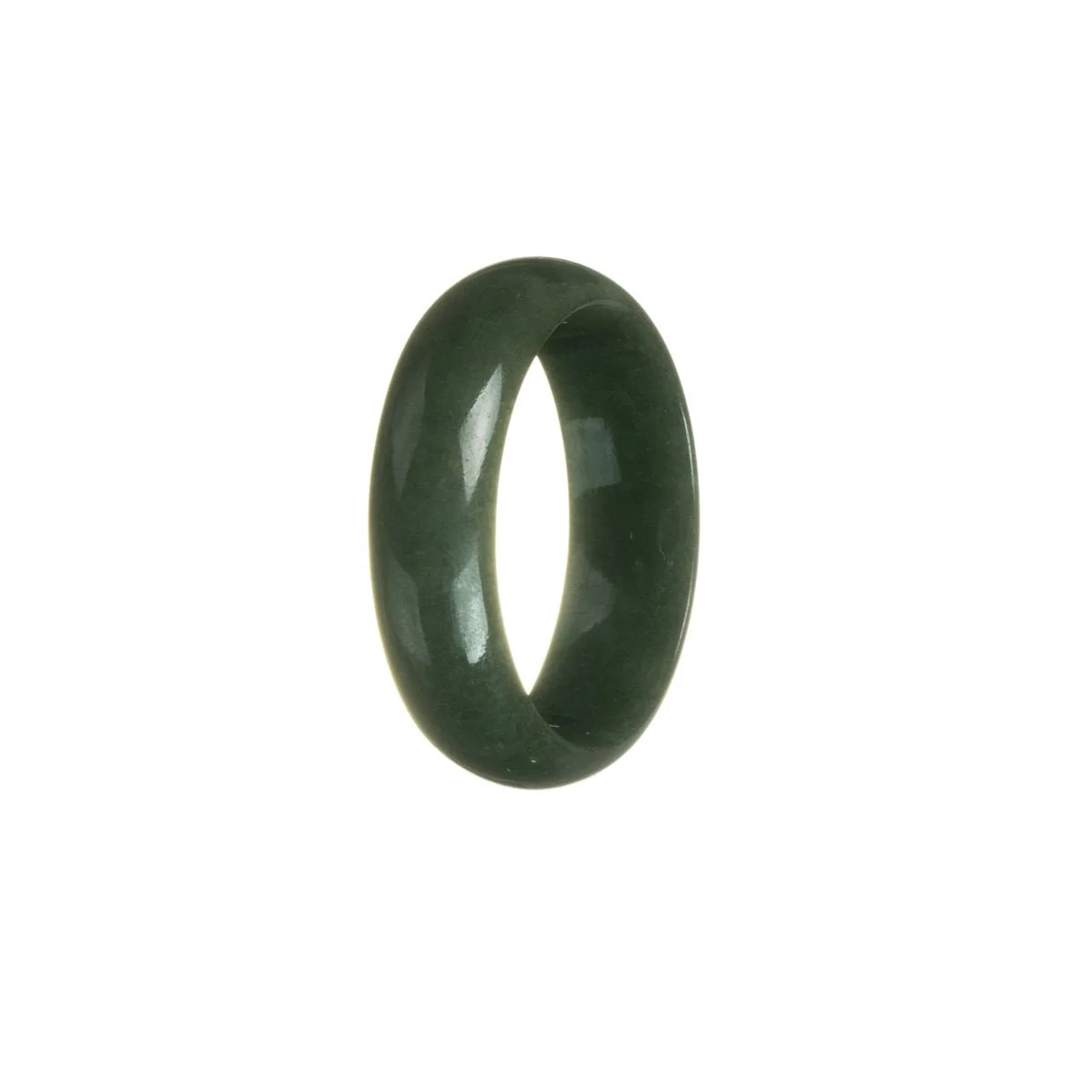 Genuine Grade A Green Burma Jade Bangle Bracelet - Child Half Moon - Image 2