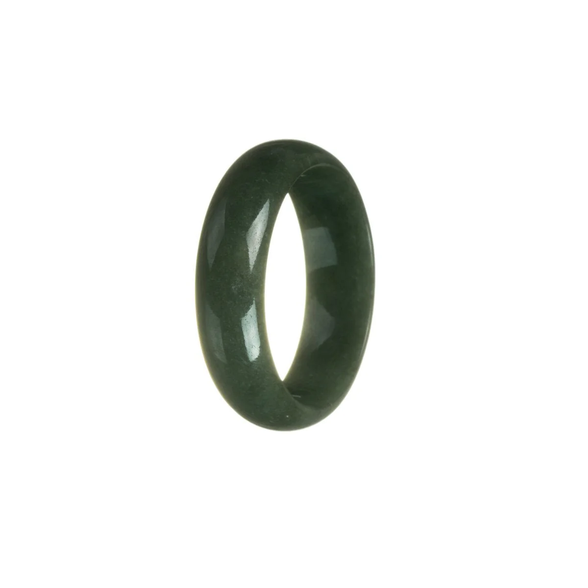 Genuine Grade A Green Burma Jade Bangle Bracelet - Child Half Moon - Image 3