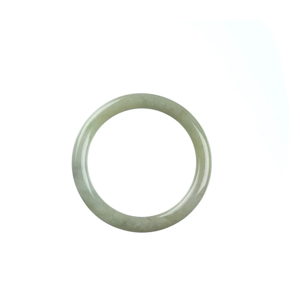 Genuine Natural Green White Jadeite Bracelet - Child Round - Image 4