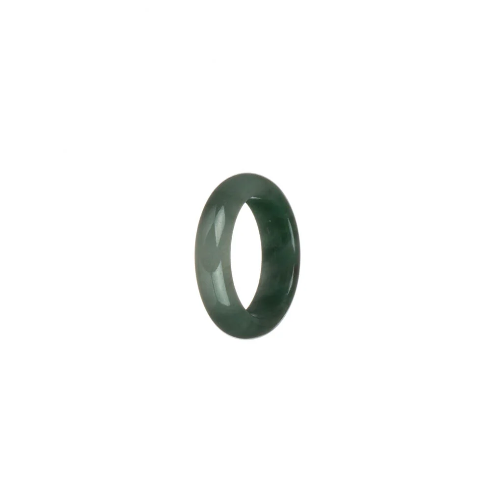 Certified Green with Imperial Green Pattern Jade Ring  - US 5.75 - Image 2