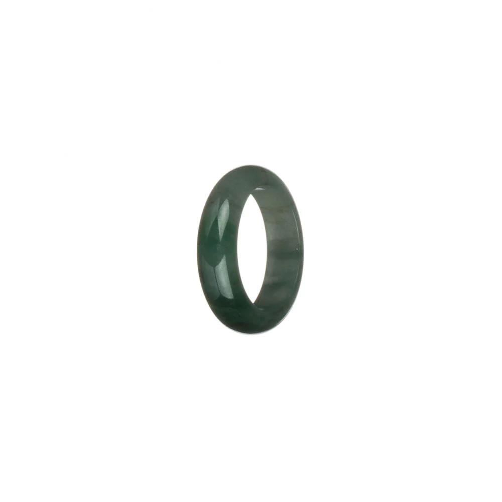 Certified Green with Imperial Green Pattern Jade Ring  - US 5.75 - Image 3