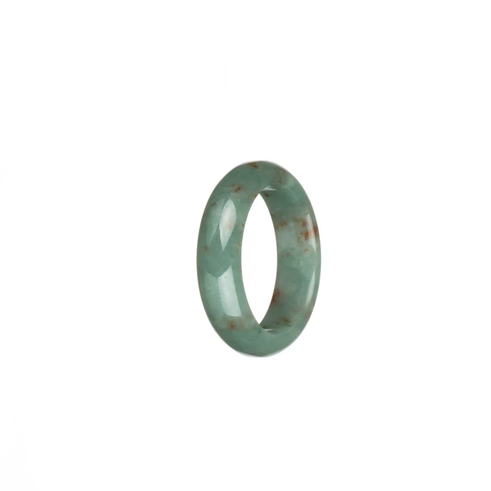 Authentic Green with Red Patterns Burmese Jade Band - US 9.5 - Image 2
