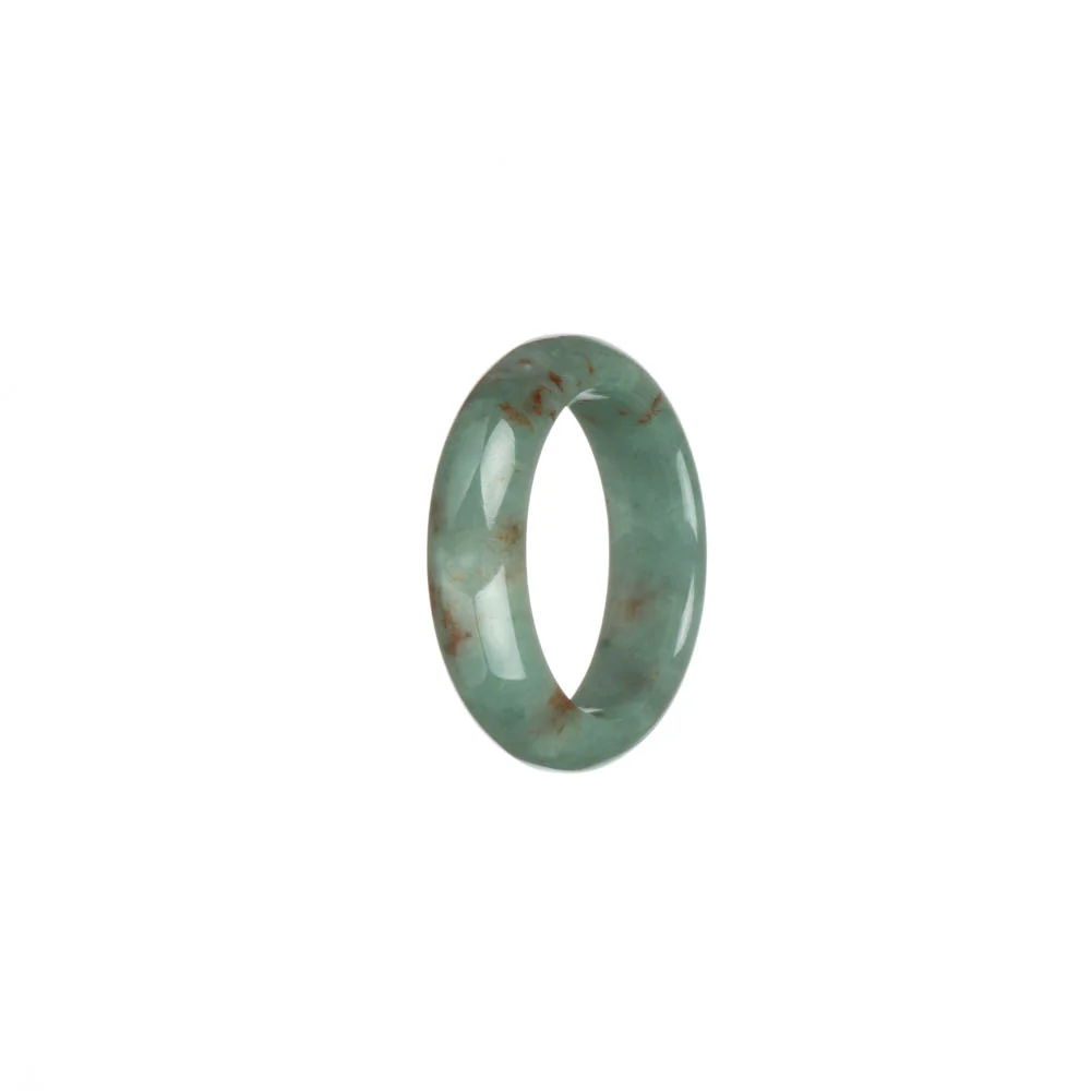 Authentic Green with Red Patterns Burmese Jade Band - US 9.5 - Image 3