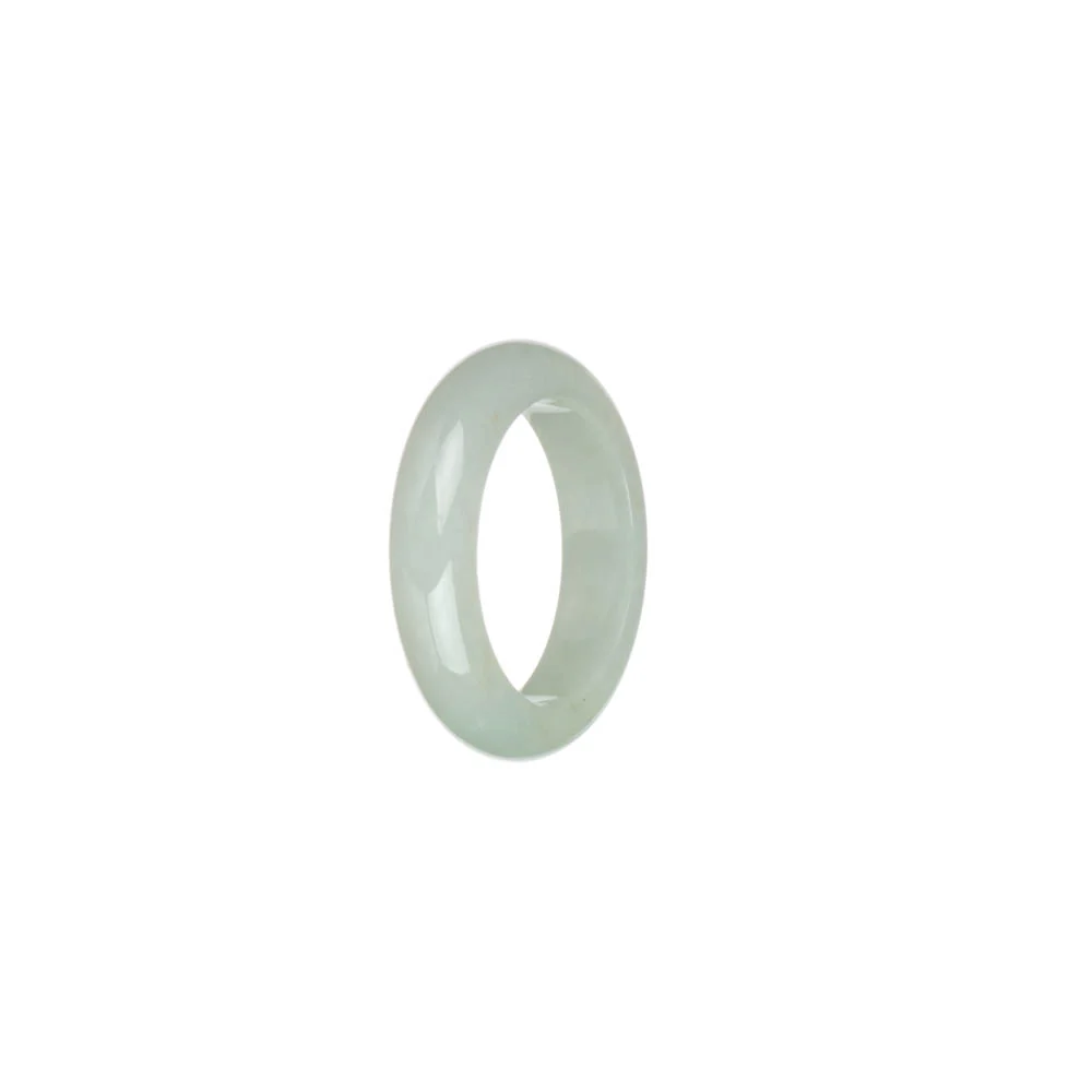 Authentic Greenish White Jade Ring - US 8.25