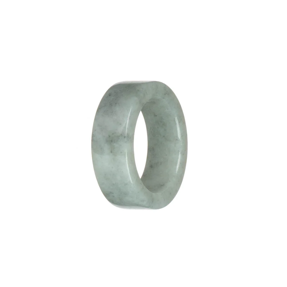 Genuine Grey Burma Jade Thumb Ring  - US 12 - Image 3