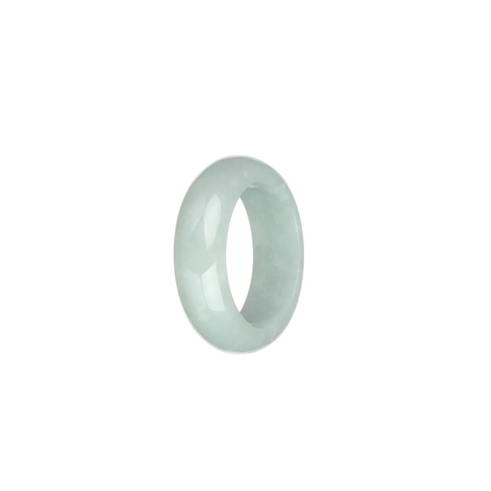 Real Greyish White Burma Jade Ring - US 9.5 - Image 2