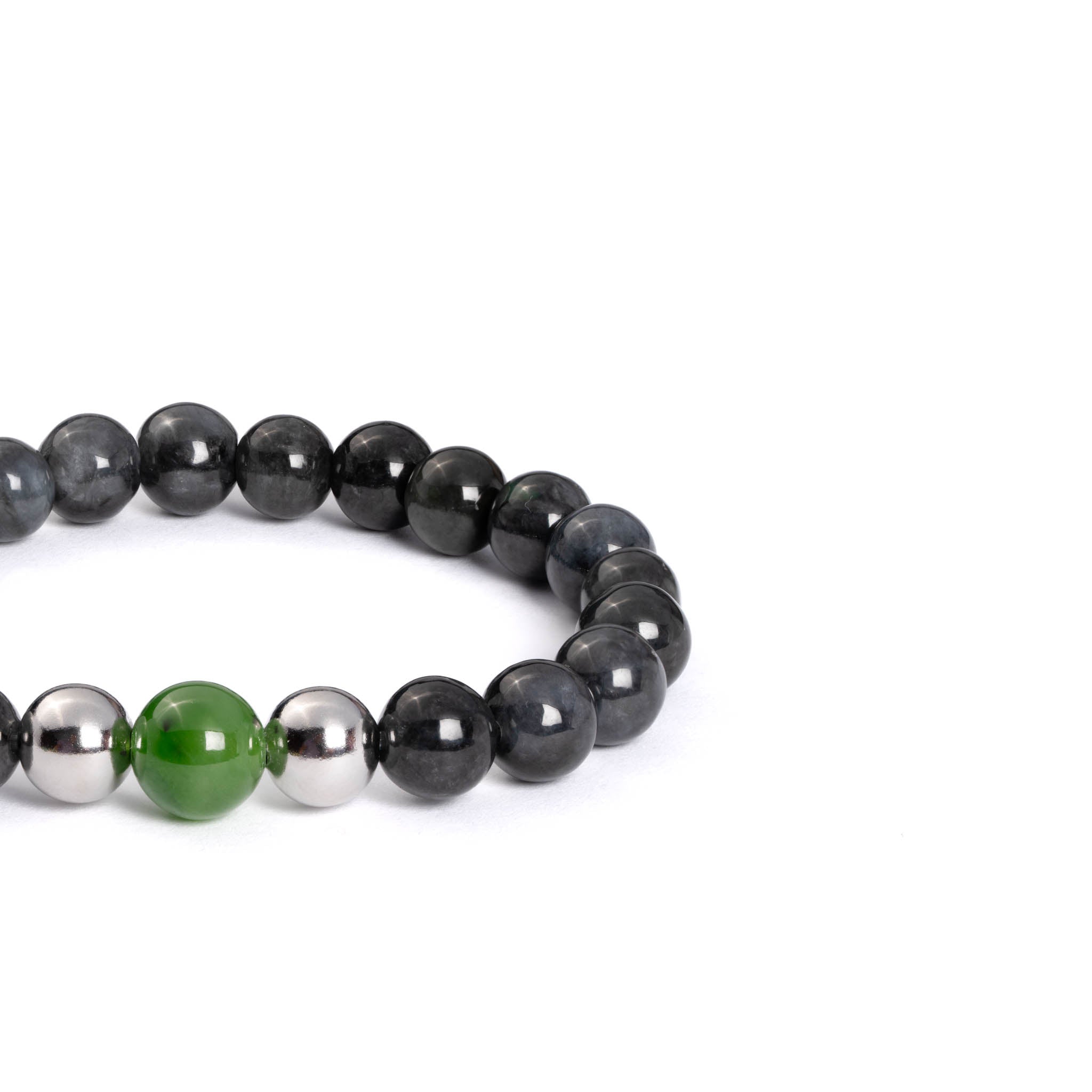 Guardian Touch Burmese Jadeite and Nephrite Bead Bracelet - Image 4