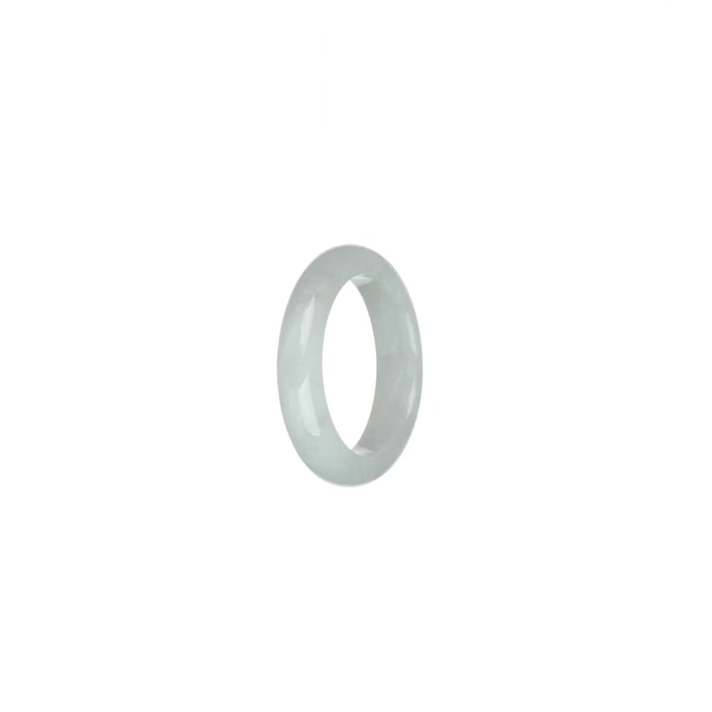 Genuine Icy White Jade Ring - US 6 - Image 2