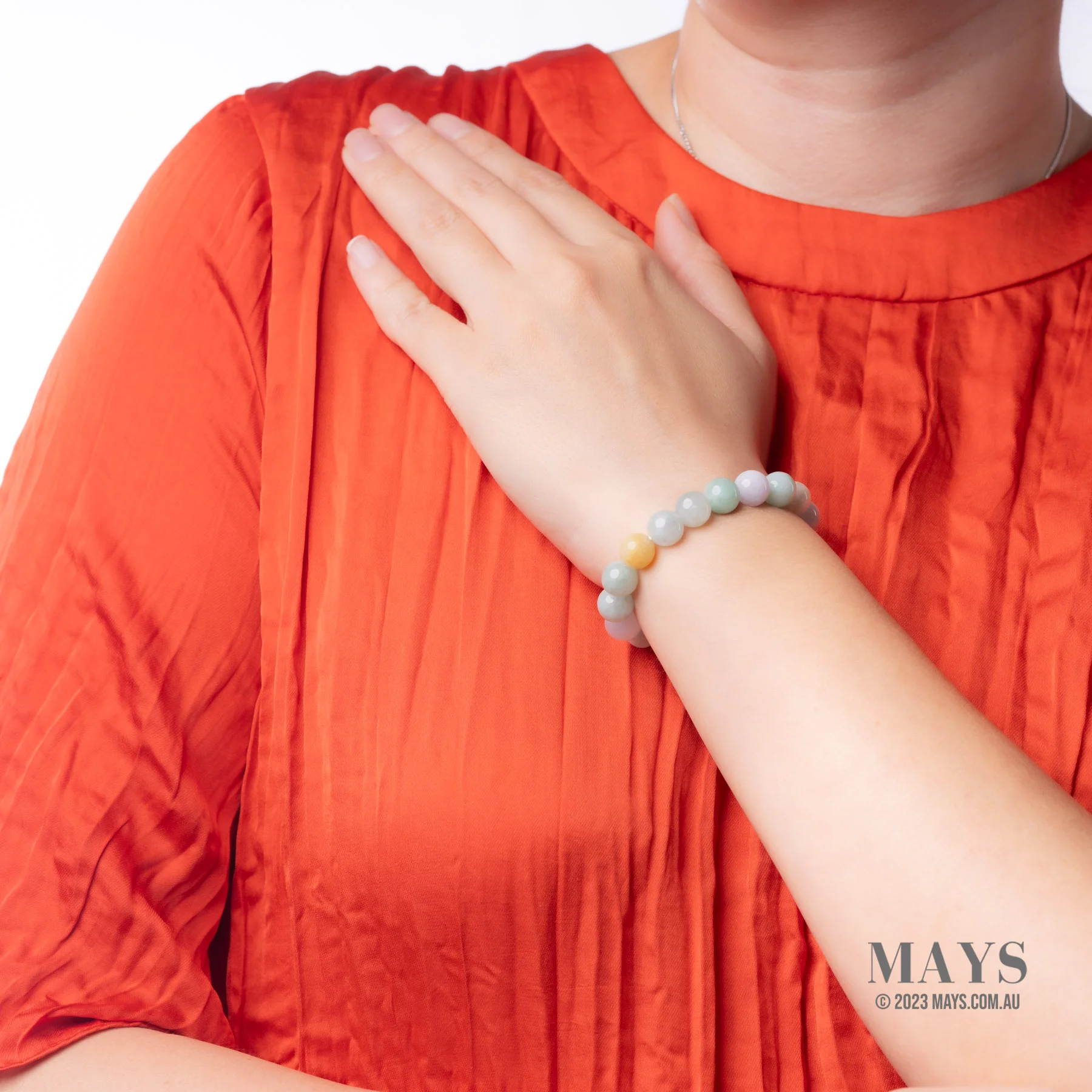 Jadeite Trilogy Bracelet with Natural Burmese Jade - Image 4
