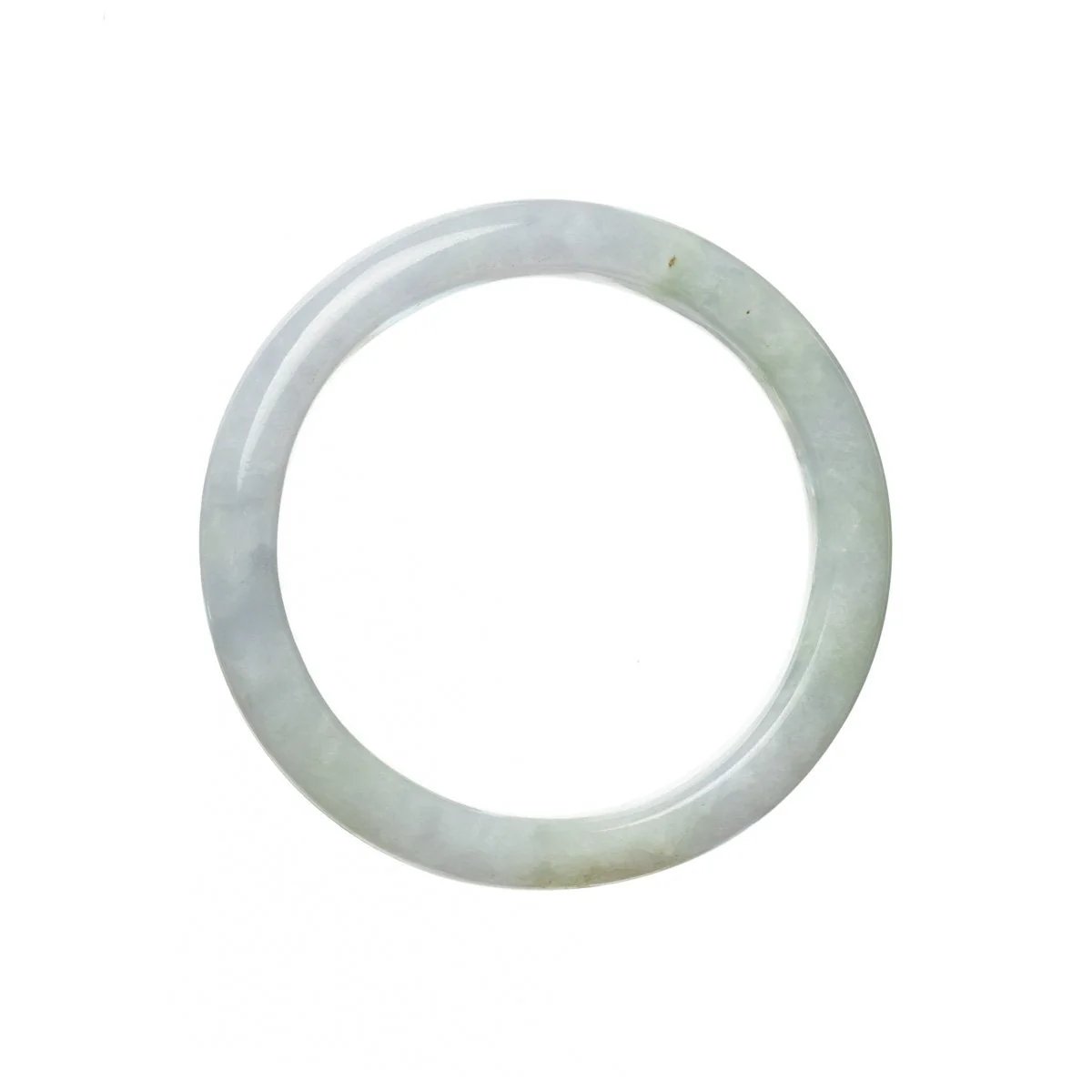 Real Grade A Lavender Jadeite Jade Bangle Bracelet - 57mm Half Moon - Image 2