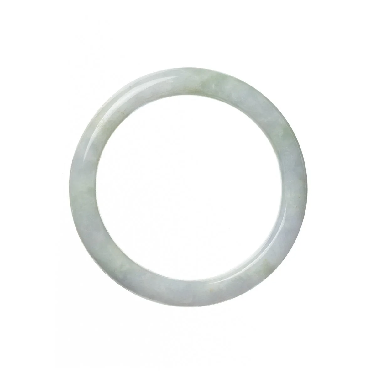 Real Grade A Lavender Jadeite Jade Bangle Bracelet - 57mm Half Moon - Image 3