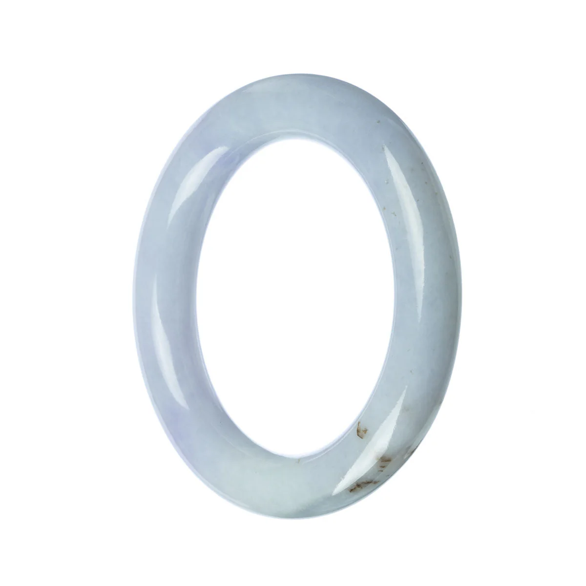 Genuine Grade A Lavender Jade Bangle - 57mm Round