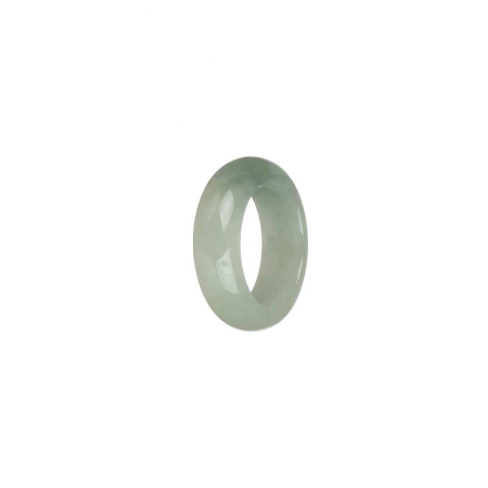 Genuine Light Green and White Jade Ring - US 5.75 - Image 2